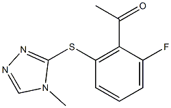 1-{2-fluoro-6-[(4-methyl-4H-1,2,4-triazol-3-yl)sulfanyl]phenyl}ethan-1-one Struktur