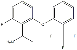 1-{2-fluoro-6-[2-(trifluoromethyl)phenoxy]phenyl}ethan-1-amine Struktur