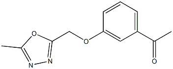 1-{3-[(5-methyl-1,3,4-oxadiazol-2-yl)methoxy]phenyl}ethan-1-one Struktur