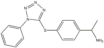 1-{4-[(1-phenyl-1H-1,2,3,4-tetrazol-5-yl)sulfanyl]phenyl}ethan-1-amine Struktur