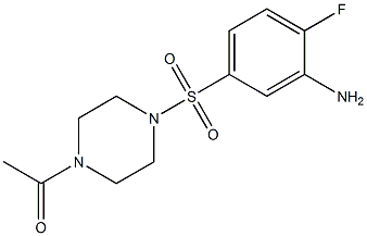 1-{4-[(3-amino-4-fluorobenzene)sulfonyl]piperazin-1-yl}ethan-1-one Struktur