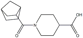 1-{bicyclo[2.2.1]heptan-2-ylcarbonyl}piperidine-4-carboxylic acid Struktur