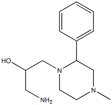 1-amino-3-(4-methyl-2-phenylpiperazin-1-yl)propan-2-ol Struktur