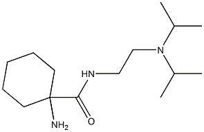 1-amino-N-[2-(diisopropylamino)ethyl]cyclohexanecarboxamide Struktur