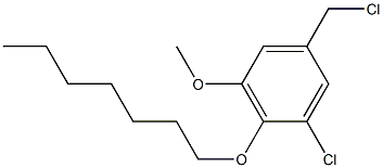 1-chloro-5-(chloromethyl)-2-(heptyloxy)-3-methoxybenzene Struktur