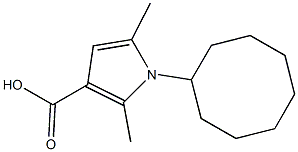 1-cyclooctyl-2,5-dimethyl-1H-pyrrole-3-carboxylic acid Struktur