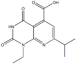 1-ethyl-2,4-dioxo-7-(propan-2-yl)-1H,2H,3H,4H-pyrido[2,3-d]pyrimidine-5-carboxylic acid Struktur