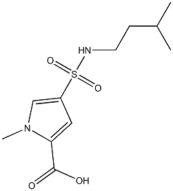 1-methyl-4-{[(3-methylbutyl)amino]sulfonyl}-1H-pyrrole-2-carboxylic acid Struktur