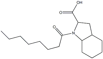 1-octanoyl-octahydro-1H-indole-2-carboxylic acid Struktur