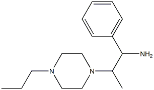 1-phenyl-2-(4-propylpiperazin-1-yl)propan-1-amine Struktur