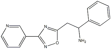 1-phenyl-2-[3-(pyridin-3-yl)-1,2,4-oxadiazol-5-yl]ethan-1-amine Struktur