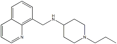 1-propyl-N-(quinolin-8-ylmethyl)piperidin-4-amine Struktur