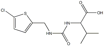 2-({[(5-chlorothiophen-2-yl)methyl]carbamoyl}amino)-3-methylbutanoic acid Struktur