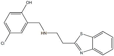 2-({[2-(1,3-benzothiazol-2-yl)ethyl]amino}methyl)-4-chlorophenol Struktur