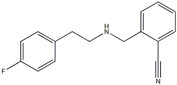 2-({[2-(4-fluorophenyl)ethyl]amino}methyl)benzonitrile Struktur