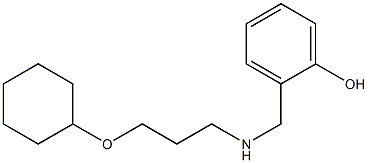 2-({[3-(cyclohexyloxy)propyl]amino}methyl)phenol Struktur