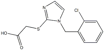 2-({1-[(2-chlorophenyl)methyl]-1H-imidazol-2-yl}sulfanyl)acetic acid Struktur