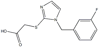 2-({1-[(3-fluorophenyl)methyl]-1H-imidazol-2-yl}sulfanyl)acetic acid Struktur