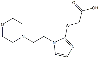 2-({1-[2-(morpholin-4-yl)ethyl]-1H-imidazol-2-yl}sulfanyl)acetic acid Struktur