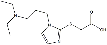 2-({1-[3-(diethylamino)propyl]-1H-imidazol-2-yl}sulfanyl)acetic acid Struktur