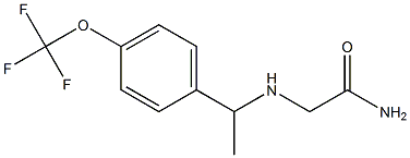 2-({1-[4-(trifluoromethoxy)phenyl]ethyl}amino)acetamide Struktur