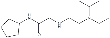 2-({2-[bis(propan-2-yl)amino]ethyl}amino)-N-cyclopentylacetamide Struktur