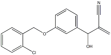 2-({3-[(2-chlorophenyl)methoxy]phenyl}(hydroxy)methyl)prop-2-enenitrile Struktur