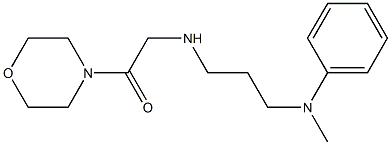 2-({3-[methyl(phenyl)amino]propyl}amino)-1-(morpholin-4-yl)ethan-1-one Struktur