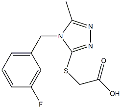 2-({4-[(3-fluorophenyl)methyl]-5-methyl-4H-1,2,4-triazol-3-yl}sulfanyl)acetic acid Struktur