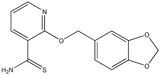 2-(1,3-benzodioxol-5-ylmethoxy)pyridine-3-carbothioamide Struktur