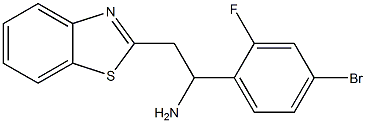 2-(1,3-benzothiazol-2-yl)-1-(4-bromo-2-fluorophenyl)ethan-1-amine Struktur