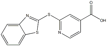 2-(1,3-benzothiazol-2-ylsulfanyl)pyridine-4-carboxylic acid Struktur