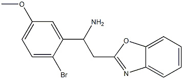 2-(1,3-benzoxazol-2-yl)-1-(2-bromo-5-methoxyphenyl)ethan-1-amine Struktur