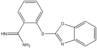 2-(1,3-benzoxazol-2-ylsulfanyl)benzene-1-carboximidamide Struktur