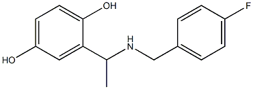 2-(1-{[(4-fluorophenyl)methyl]amino}ethyl)benzene-1,4-diol Struktur