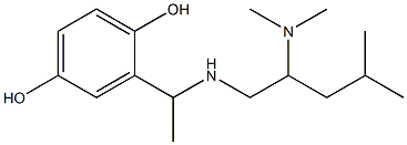 2-(1-{[2-(dimethylamino)-4-methylpentyl]amino}ethyl)benzene-1,4-diol Struktur