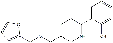 2-(1-{[3-(furan-2-ylmethoxy)propyl]amino}propyl)phenol Struktur