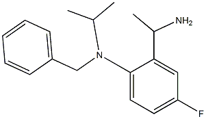 2-(1-aminoethyl)-N-benzyl-4-fluoro-N-(propan-2-yl)aniline Struktur