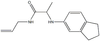 2-(2,3-dihydro-1H-inden-5-ylamino)-N-(prop-2-en-1-yl)propanamide Struktur