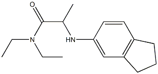 2-(2,3-dihydro-1H-inden-5-ylamino)-N,N-diethylpropanamide Struktur