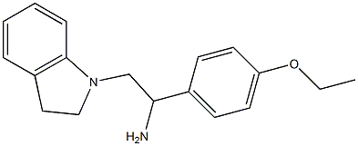 2-(2,3-dihydro-1H-indol-1-yl)-1-(4-ethoxyphenyl)ethanamine Struktur