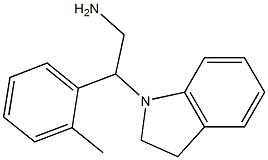 2-(2,3-dihydro-1H-indol-1-yl)-2-(2-methylphenyl)ethanamine Struktur