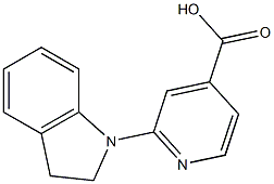 2-(2,3-dihydro-1H-indol-1-yl)pyridine-4-carboxylic acid Struktur