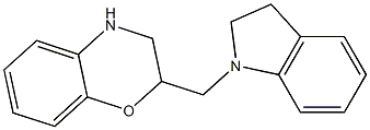 2-(2,3-dihydro-1H-indol-1-ylmethyl)-3,4-dihydro-2H-1,4-benzoxazine Struktur