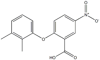 2-(2,3-dimethylphenoxy)-5-nitrobenzoic acid Struktur