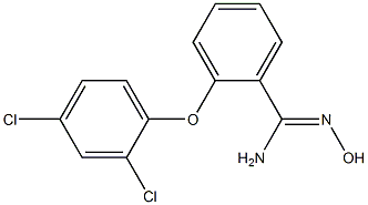 2-(2,4-dichlorophenoxy)-N'-hydroxybenzene-1-carboximidamide Struktur