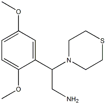 2-(2,5-dimethoxyphenyl)-2-(thiomorpholin-4-yl)ethan-1-amine Struktur