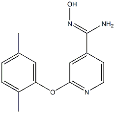 2-(2,5-dimethylphenoxy)-N'-hydroxypyridine-4-carboximidamide Struktur