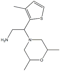 2-(2,6-dimethylmorpholin-4-yl)-2-(3-methylthien-2-yl)ethanamine Struktur