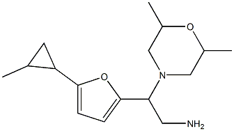 2-(2,6-dimethylmorpholin-4-yl)-2-[5-(2-methylcyclopropyl)-2-furyl]ethanamine Struktur